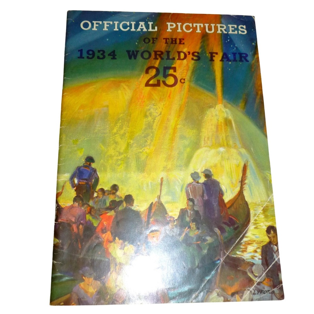 Vintage 1934 Chicago World's Fair Official Pictures Book Century Progress‎ Deco